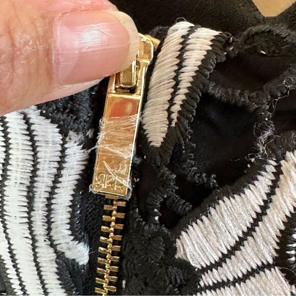 RACHEL Rachel Roy Black and White Floral Mini Dress - Picture 4 of 15